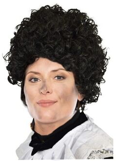 Luxe roetveeg Pieten pruik zwart