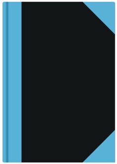 Luxe schoolschrift A4 formaat - zwart/blauw - 192 bladzijdes met lijntjes Multi
