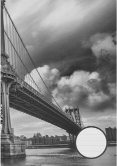 Luxe schrift met harde kaft en print wolken - A5 formaat - Schrijfwaren/school schriften