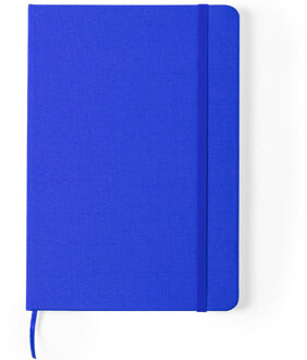 Luxe schrift/notitieboekje harde kaft A5 formaat - blauw - 80 blanco paginas - opschrijfboekjes