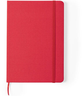 Luxe schrift/notitieboekje harde kaft A5 formaat - rood - 80 blanco paginas - opschrijfboekjes