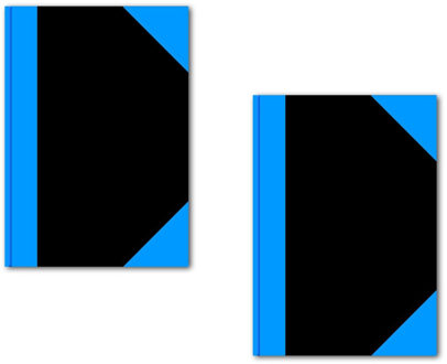 Luxe schriften in A5 formaat - 2x - harde kaft - 192 paginas met lijntjes - zwart