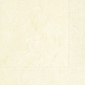 Luxe servetten - 20x - creme wit - 33 x 33 cm - melange - 3-laags papier - diner/lunch