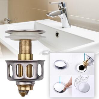 Luxe Sink Up Drain Stopper Wastafel Badkamer Toilet Messing Bad Plug Wastafel Keuken Cap Bounce Core Accessoires W0J9