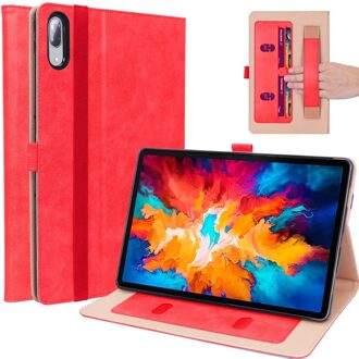 Luxe stand flip sleepcover hoes - Lenovo Tab P11 Pro - Rood
