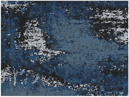 Luxe stijlvolle placemats van vinyl 40 x 30 cm blauw/wit