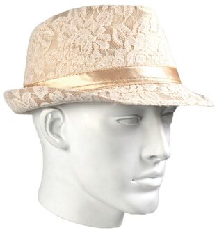 Luxe trilby hoedje met kant