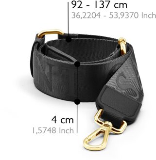 Luxe Verstelbare Nylon Schouderband Zwart - One Size