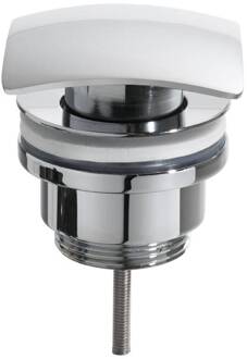 Luxe Vierkante Clickwaste 5/4" Chroom Aqua Splash