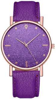 Luxe Vrouwen Horloges Sterrenhemel Quartz Horloge Rvs Dial Casual Bracele Polshorloge Relogio Feminino Voor paars