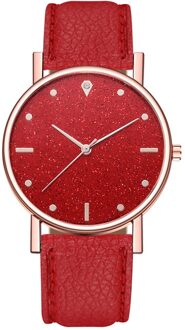 Luxe Vrouwen Horloges Sterrenhemel Quartz Horloge Rvs Dial Casual Bracele Polshorloge Relogio Feminino Voor rood