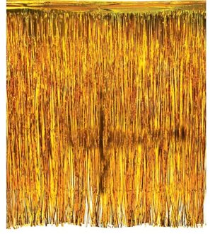 Luxe wand/muur of deurgordijn - goud - 245 x 300 cm - versiering - Glitter and glamour