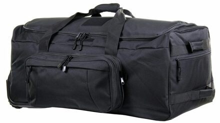 Luxe weekendtas trolley - zwart - grote reistassen - 80 x 45 x 38 cm