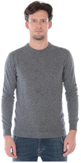 Luxe Woolly Sweater Pullover Daniele Alessandrini , Gray , Heren - M