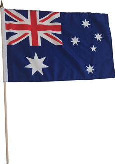 Luxe zwaaivlag Australie - 30 x 45 cm - op stok - landen versiering Multi