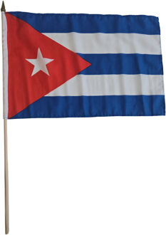 Luxe zwaaivlag Cuba 30 x 45 cm Multi