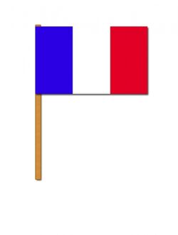 Luxe zwaaivlag Frankrijk - 30 x 45 cm - op stok - landen versiering