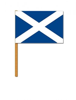 Luxe zwaaivlag Schotland 30 x 45 cm op stokje