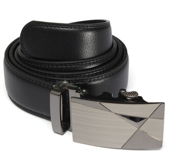 Luxe Zwart Lederen Automatische Mens Casual Tailleband Taille Riem Riem Riemen