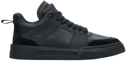 Luxe Zwarte High-Top Sneakers Echt Leer Estro , Black , Heren - 43 Eu,41 Eu,42 Eu,39 Eu,40 Eu,45 Eu,44 EU