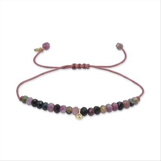 Luxenter, Kasai armband in 925 sterling zilver en 18K geel goud verguld Veelkleurig kristal