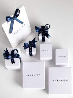 Luxenter, theli oorbellen in 925 sterling zilver en glanzende 18K vergulde zirkonia afwerking Wit