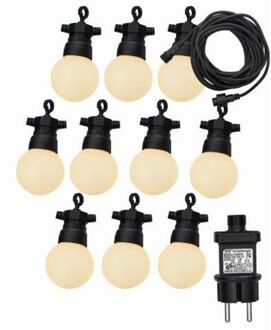 Luxform Honolulu Lichtsnoer 4,5m/10 Lampen 24V Wit Wit, Zwart