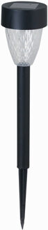 Luxform Solar tuinlamp - 1x - zwart - LED Softtone effect - oplaadbaar - D7 x H37 cm - Fakkels