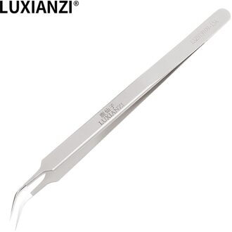 LUXIANZI Ultradunne roestvrijstalen pincet voor vingerafdruk Flying Line Precisie industriële pincet Recht/gebogen handgereedschap Driehoekige