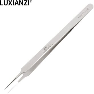 LUXIANZI Ultradunne roestvrijstalen pincet voor vingerafdruk Flying Line Precisie industriële pincet Recht/gebogen handgereedschap krom