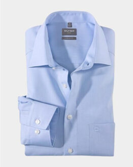 Luxor comfort fit overhemd - lichtblauw - Strijkvrij - Boordmaat: 42
