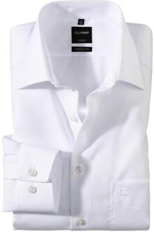 Luxor modern fit overhemd - wit - Strijkvrij - Boordmaat: 44