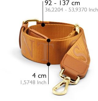 Luxueuze Verstelbare Nylon Schouderriem Bruin - One Size