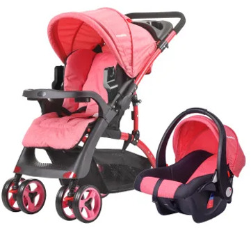 Luxurious Baby Stroller 2 in 1 Portable Travel Baby Carriage Quick Folding Prams High Landscape Large Seat Car for Newborn Baby