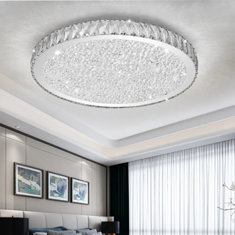 Luxurious LED Pendent lights With Crystal Lampshade For Living Room Modern Amber/Clear Lustres Dimming Foyer pendent lamp