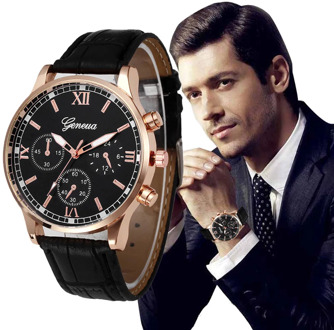 Luxurious Retro Design Leather Band Analog Alloy Quartz Wrist Watch Business Wristwatches 2020 Hot Sale Relojes Para Hombre