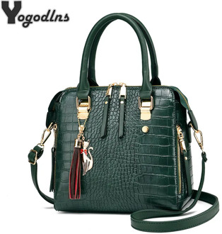 Luxury Alligator Handbags 2020 Big Capacity PU Leather Tassel Crossbody Shoulder Bags For Women Messenger Ladies Shoulder Bag