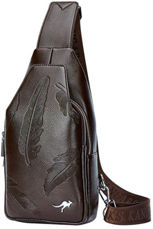 Luxury Brand Chest Bag For Men Crossbody Messenger Bags Theftproof Sling Bag Leather Chest Pack Male Shoulder Bag Waist Pack