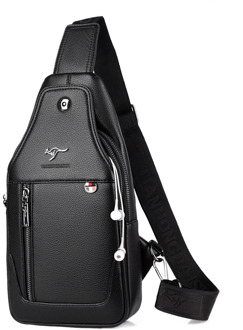 Luxury Brand Messenger Bag Leather Men Chest Bag Vintage Crossbody Shoulder Bag Men's Business Sling Bags Male Casual Chest Pack