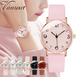 luxury brand women wrist watch Casual Quartz Leather Band Newv Strap Dress Watch Ladies Analog Wristwatch dames horloge #N03