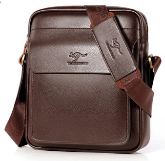 Luxury Brnad Kagaroo Men Messenger Bag For Man Leather Shoulder Bag Male Crossbody Bag Casual Business Men's Bag Black Mini Flap
