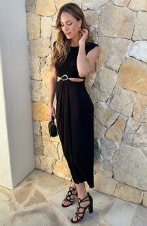 Luxury Cut Out Jurk Zwart