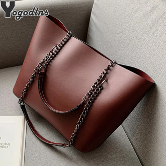 Luxury Designer PU Leather Shoulder Bags For Women 2020 Chain Large Capacity Handbags Travel Hand Bag Female Big Tote Bags Bolso