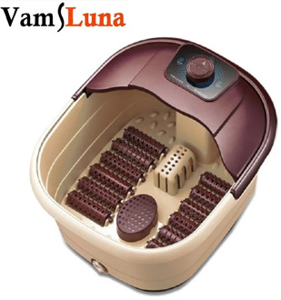 Luxury Foot Spa Bath Massager Bub with Infrared Heat Heated Foot Soak + 12 Rolling Massage Wheels