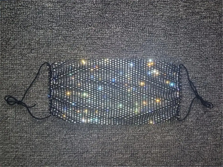 Luxury Jewelry Eye Shape Rhinestone Mask Bling for Women Fashion Crystal Elastic Mask Nightclub Decorative Jewellery