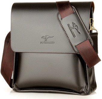 Luxury Kangaroo Brand Leather Messenger Bag Man Handbag Chest Crossbody Bag For Men Business Small Shoulder Bag Summer Male Bag