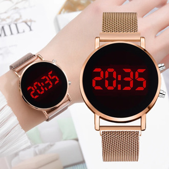 Luxury LED Women Watches Electronic Magnetic Rose Gold Watch Digital Sport Quartz Wristwatch Ladies Clock Gifts relogio feminino
