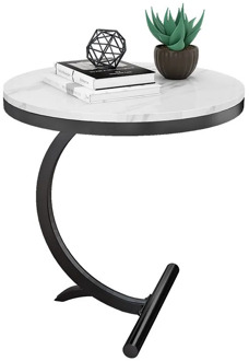 Luxury marble sofa side table corner table living room sofa end bedside table small round coffee table