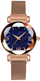 Luxury Rose Gold Women Watches Fashion Diamond Ladies Starry Sky Magnet Watch Waterproof Female Wristwatch For Gift Clock 2020