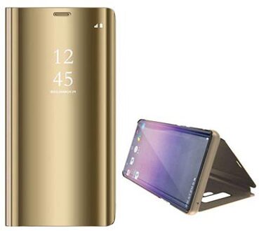 Luxury Series Mirror View Samsung Galaxy Note9 Flip Case - Goud